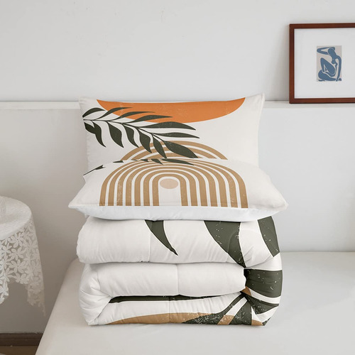 Set De Edredón Sun Moon Abstract Tamaño Twin, Juego De Ropa