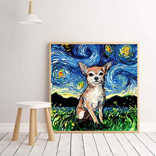 5d Diamond Painting Full Drill Clearance Dog In The Star