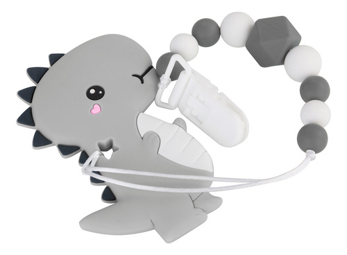 Imagen 2 de 6 de Bebé Bebé Libre De Bpa Silicona Mordedor Dinosaurio Juguete