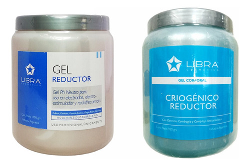Libra - Gel Criogeno Reductor + Gel Reductor Ph Neutro  1kg