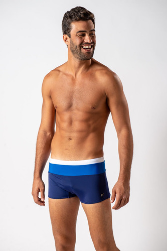 Sunga Boxer Tricolor Marinho Apneia