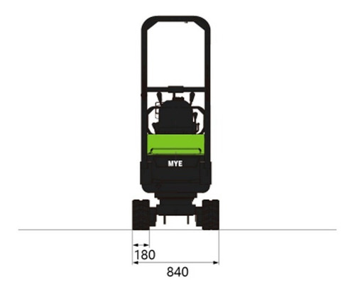 Miniexcavadora 1 Tonelada 11 Hp Yuchai E12 Canopy