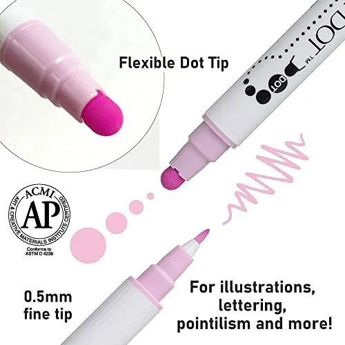Marcadores Kuretake Zig Clean Color Dot, Juego De 4 Colores,