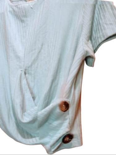 Polera Top Crop Con Dobladillo Talla M / L, Americanino