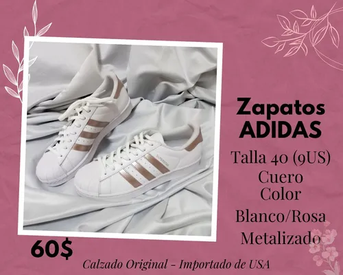 Adidas superstar top rosa metalizado
