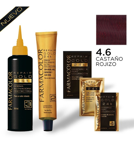 Farmacolor R Gold Cast. Rojizo N°4.6 X 1estuche. De Fábrica.