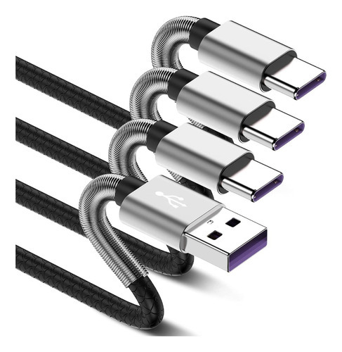 Cable Usb Tipo C De 3 Pies [paquete De 3], Compatible Con S