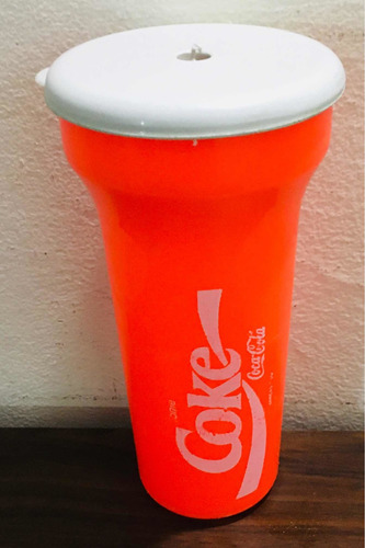 Vaso Coca-cola - Largo - Fluor - Plastico - Unico !!!!