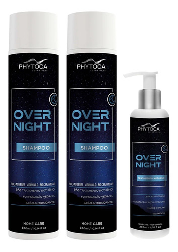 Kit Phytoca Over Night 2 Shampoos 300ml + T. Noturno 200ml