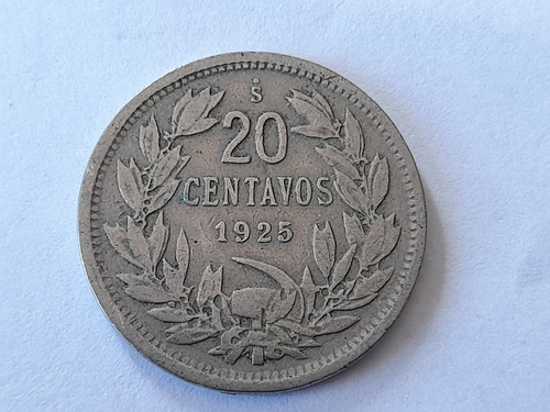 Moneda Chile 20 Centavos Niquel 1925 (x938-x936-x1141