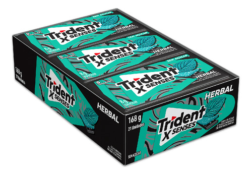 Chicle Trident Fresh Herbal Caja 21 Unidades