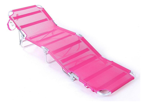 Tumbona Bel de aluminio con 3 posiciones, color rosa
