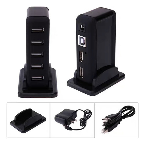 Hub Usb 2.0 C/ 7 Portas Extensoras C/ Fonte Bivolt