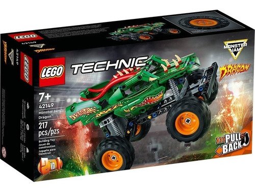 Lego Set De Construccion Camión De Carga Manual Technic Monster Jam Dragon 42149 217 Piezas En Caja