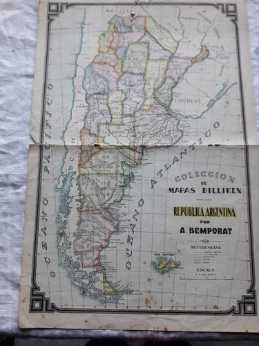 Republica Argentina Coleccion De Mapas Billiken P/ Bemporat 