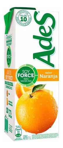 Pack X 8 Unid Jugo  Naranja 1 Lt Ades Jugos P/beber