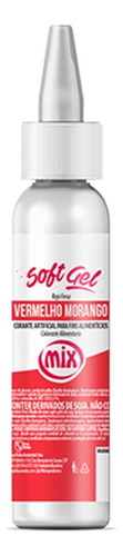 Corante Alimentício Soft Gel Vermelho Morango 60g - Mix