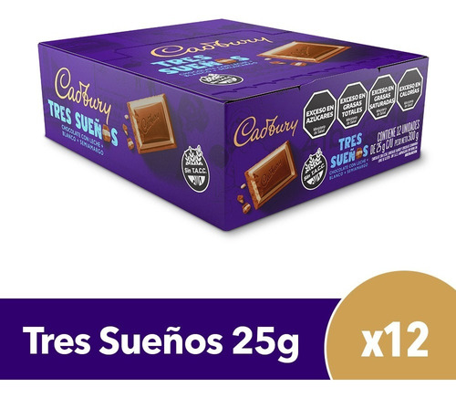 Chocolate Cadbury Tres Sueños Display X 12 Uni