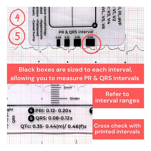 Régua De 7 Etapas De Ecg De 2 Peças, Régua De 7 Etapas De Ec