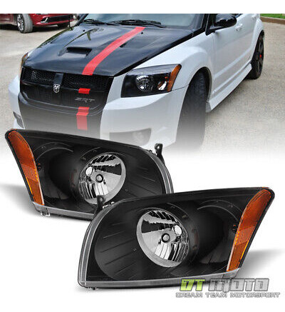 Black 2007-2012 Dodge Caliber R/t Sxt Se Headlights Head Yyk