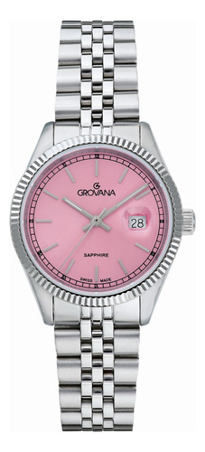 Reloj Grovana Kensington Royal Lady Zafiro 5542.1138 Plateado Plateado Rosa