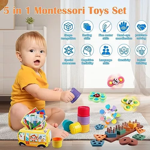 Juguetes Bebés De 6 12 Meses, 5 1 Juguetes Montessori