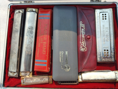 Armonicas Hohner Usadas Coleccion De 7hohner Y 2 Otra Marca. (Usado)