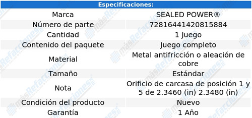 Bujes Árbol Levas Std Cadillac Cts 04 Al 07 Sp