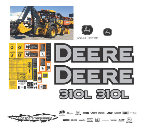 Juego De Calcas Para John Deere 310l