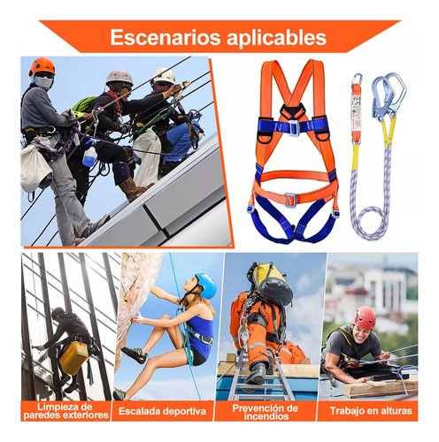 Kit Lifeline De Arnés, Amortiguador Y Doble Gancho