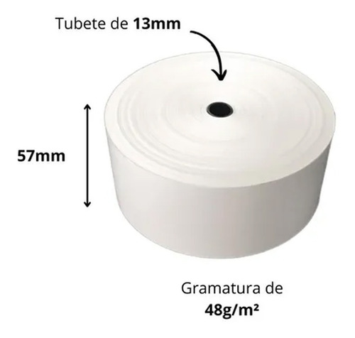 Bobina Térmica 57x300 Relógio De Ponto Henry - 4 Und