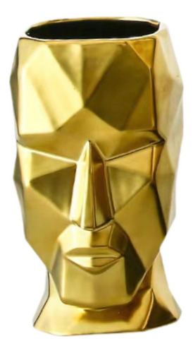 Figura De Jarrón Con Cabeza Humana Geométrica, Adorno