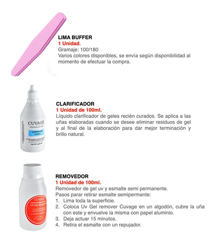 Imagen 4 de 5 de Kit Construccion De Uñas Esculpidas Gel Combo 8u Gelificadas