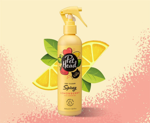 Spray Limpieza En Seco Para Gato Limón-fresa
