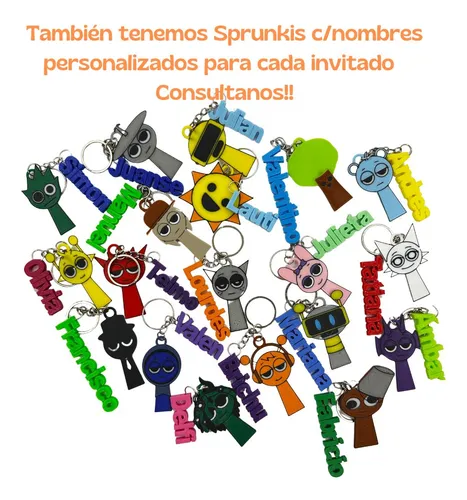 Sprunkis Incredibox Llaveros X20 Unidades + 1 Nombre