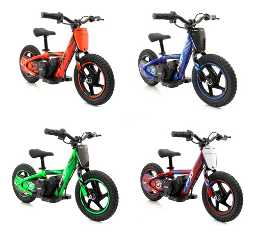 Bicicleta Elétrica Mxf Aro12 - Equilíbrio Infantil E-bike Cor Verde