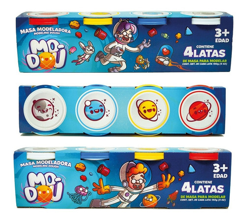 Mo-dou 4pack Divertida Masa Modeladora/plastilina No Toxica