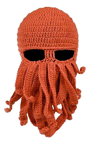 Gorro De Punto Bárbaro Con Pasamontañas Para Invierno, Cálid