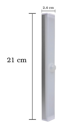 Lampara Luz Armario Recargable Sensor Movimiento 14 Led 21cm