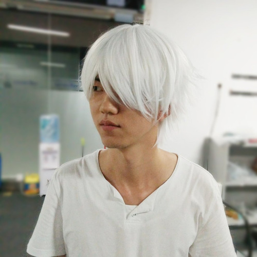 Hombre Peluca Blanca Para Cosplay Anime Personajes Recto Sho | Meses sin intereses Hombre Peluca Blanca Para Cosplay Anime Personajes Recto Sho | Meses sin intereses