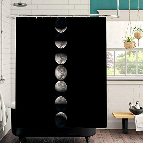 V Fushvre Moon Juego De Cortinas De Ducha Cortina De Baño