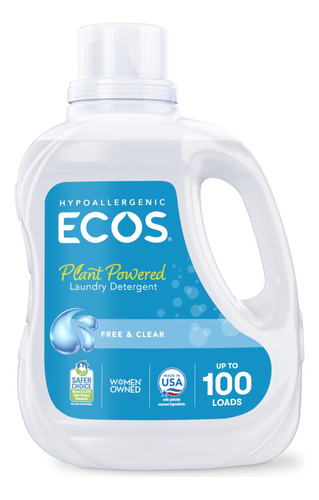Ecos Detergente Líquido Para Ropa, 100 Cargas, Jabón De L.