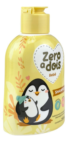 Shampoo Bebê Hipoalergênico Suave 250ml Zero A Dois