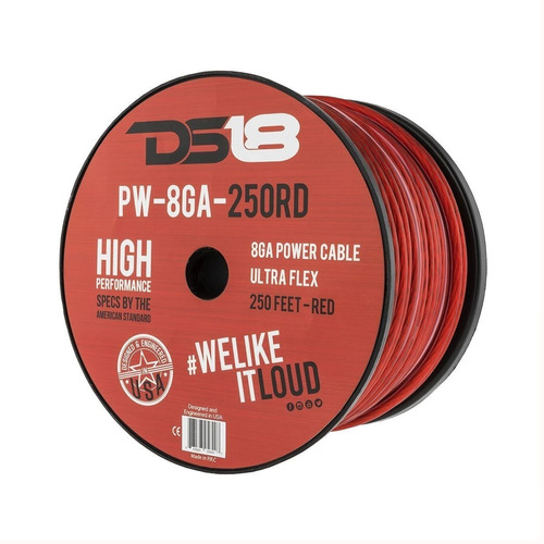  Cable De Alimentación Premium Ds18 8 Gauge  Rojo O Negro