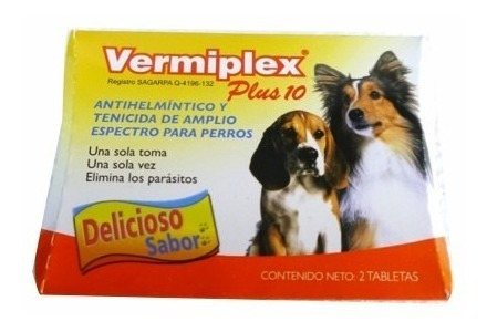 Desparasitante Vermiplex 10 Kg Perro