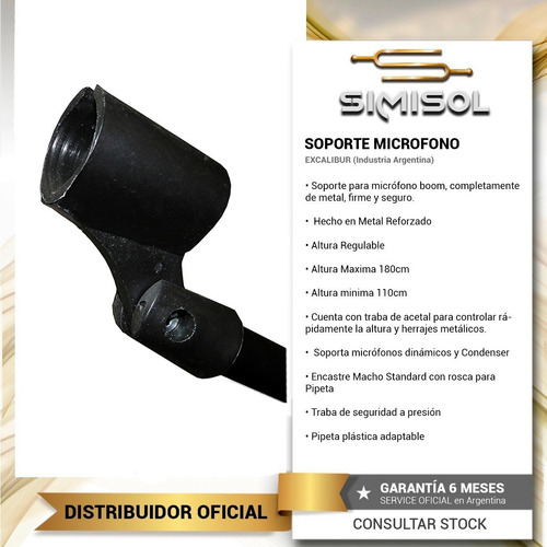 Imagen 3 de 5 de 2 Pie Microfono Jirafa Con Pipeta Reforzado Metalico - Envio