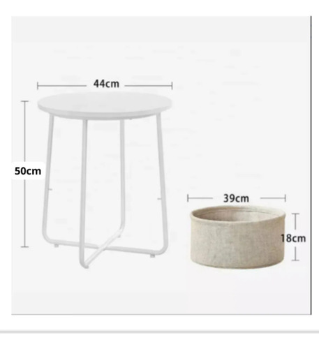 Mesa Auxiliar Mesita De Noche Con Cesto