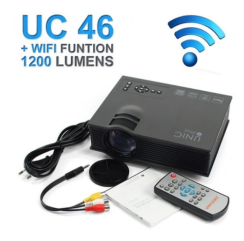 Proyector Tv Led Uc46 1200 Lumens Full Hd Hdmi Wi-fi 130´´