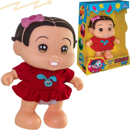 Boneca Mônica Turma Da Mônica Baby Fala Frases