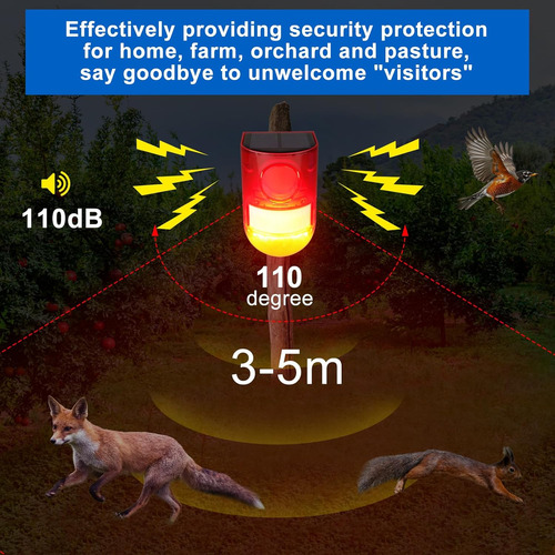 Aolyty Detector De Sensor De Movimiento Solar, Alarma De Son